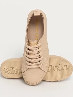 Marc O'Polo Genuine Leather Sneakers Beige Nude Tan Women's 10 Men's 8.5-9 EU 41